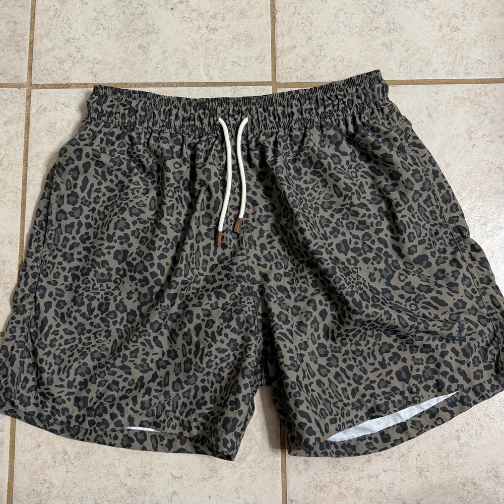 Retromarine Leopard Print Swim Shorts